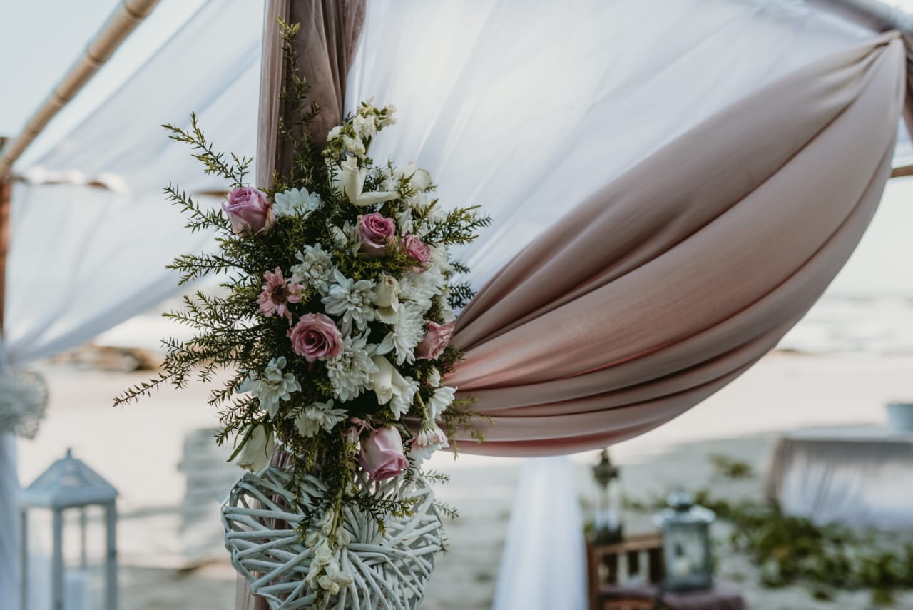 Beach ceremony decor included in our 2025 Packages