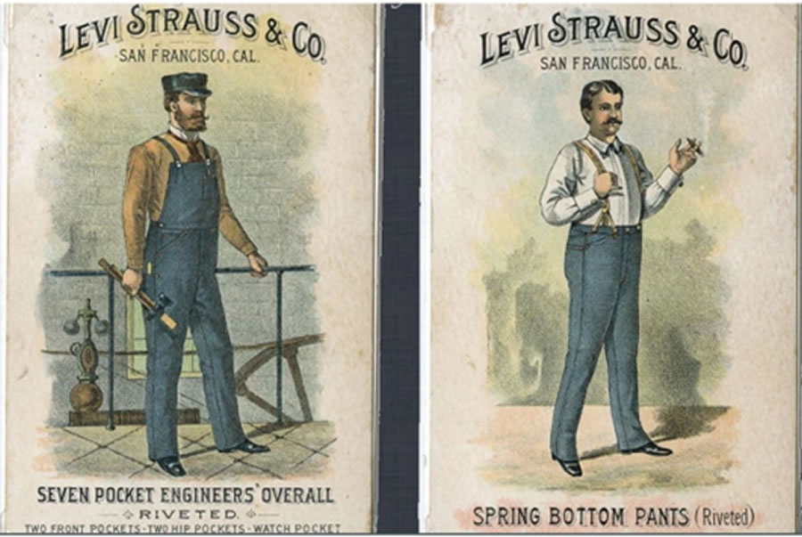In the 1800s denim made the transition from fabric to garments, courtesy of Levi Strauss