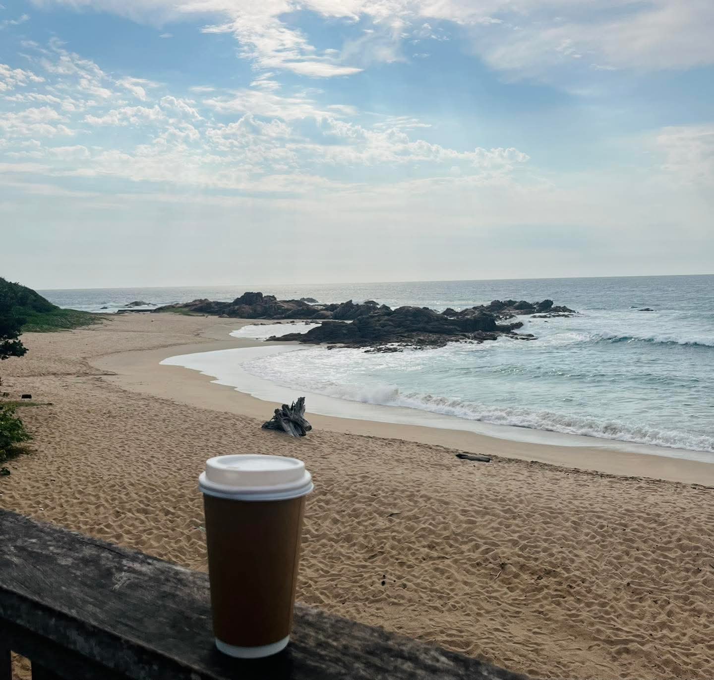 Exceptional coffee on the South Coast with the Indian Ocean in the background.