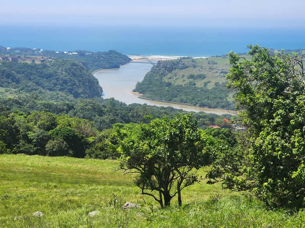 Umtamvuna River mouth, seen from Beaver Creek Coffee Farm. Image Hanti Kotze